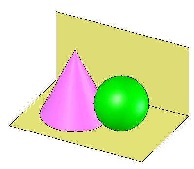 The Cone and Sphere in Contact If a sphere is in contact with