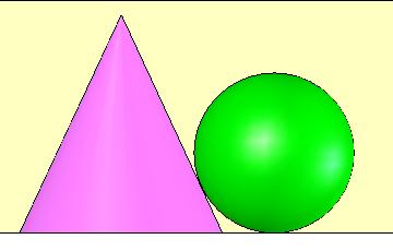 of the sphere is perpendicular to the element of the cone