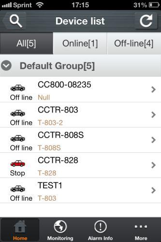 ios iphone App Locate: iphone App is available for locating car with current location and playing back history back, it is more easy and convenient to use.