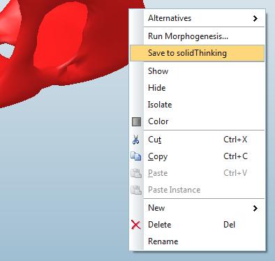 8. Click the run button at the bottom of the dialog to run morphogenesis. 9. The resulting shape reflects the use symmetry. Notice the shape is more symmetric than the original.