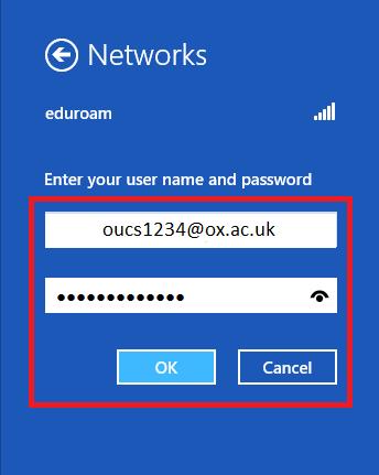 The first time you connect to the eduroam Wireless Network you will receive a warning that reads: Windows can't verify the server's identity If you're in an area where you'd expect to find this