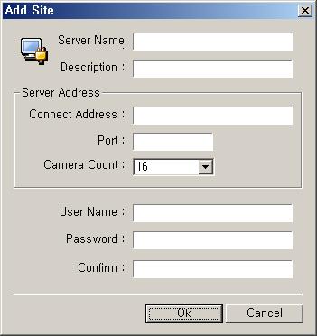 Category Contents SITE NAME Name of the equipment name which will be used in the program. IP ADDRESS Network address.