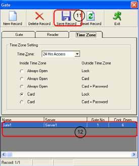 6.2 Modify a Gate 1. In the list of gates, select the gate you want to modify. 2. Make the changes you want, and then click on the toolbar. 6.3 Delete a gate 1.