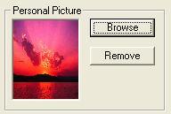 Under Personal Picture, you can add the user s picture into the database.
