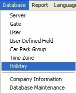 11 Administering Holiday This section explains how to administer the Holiday Database.
