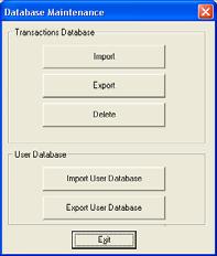 To manage the Database Maintenance, from the main menu, select Database Database Maintenance, to
