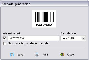 3 Program Configuration Barcode generation Click Accept to return to the field list view. Changes to the additional information are not saved.
