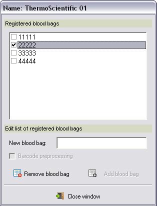 Enter bag when loading centrifuge If the centrifuge is currently being loaded with blood bags, clicking the icon described in section Informational icons for special operating states on page 5-5