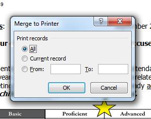 which students letters you want to print. 19. Step 6: Complete the merge. Now it is time to print your letters.