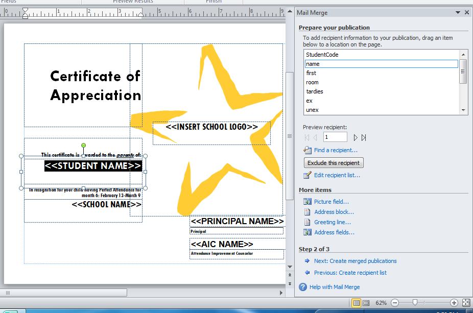 10. Now Step 2: Prepare your publication will show in the guide on the right hand side of your screen.