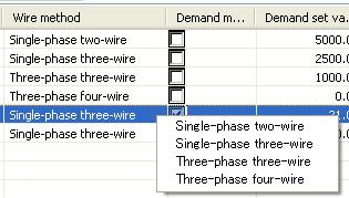 demand set value, PF set value and monitor for each