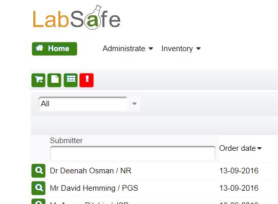 10.3 Checking Stock Value To check stock value, you must go to the homepage of your LabSafe account.