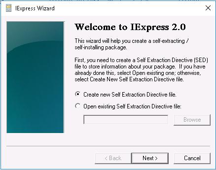 2. By using IExpress By using IExpress tool you can create EXE format installer executable file from MSI setup file to release MultiFactorAuthInstaller in standard EXE installer setup format.