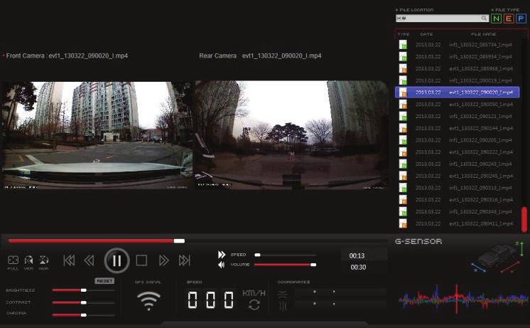 3-16. Playback (PC original viewer) 1~2) Same method to playback as a general video player.