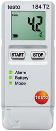 Mobile In transit for you up to 500 days: testo 184 series With the from the testo 184 series, you monitor every step of your cold chain in the transport of