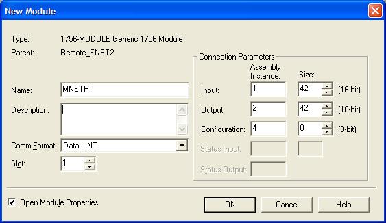 This action opens the SELECT MODULE dialog box.