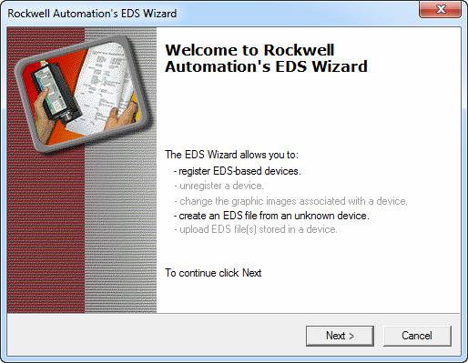 If the icon for the drive (for this example, PowerFlex 525) on the network appears as Unrecognized Device, use RSNetWorx for DeviceNet software to create the PowerFlex 520-series drive EDS file.