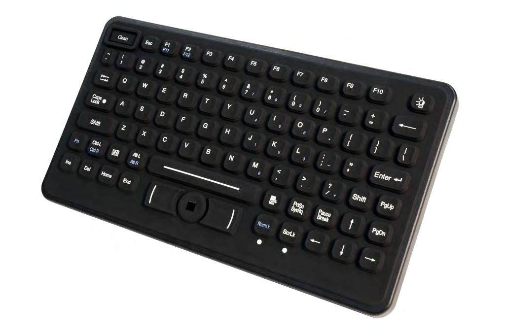 Key Products 861-DP2-USB Desktop Rugged Keyboard Rugged, Small Footprint Built-in Finger Tip Mouse
