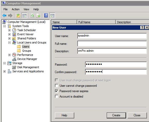 To create a new user in an Active Directory environment, from the domain controller, select