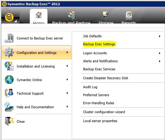 Step 5) From the Settings screen, select Network