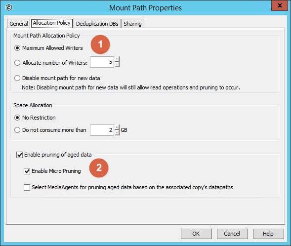 Mount Path Performance Tuning Recommendations Ensure the following settings are configured under the Allocation Policy tab in the Mount Path Properties configuration for Cloudian HyperStore