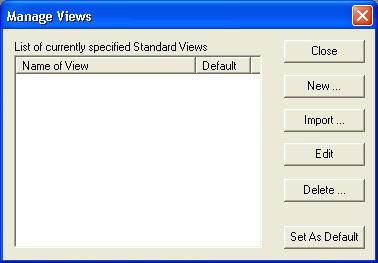 Manager Select Standard Views from the File pull down