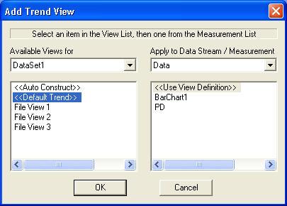 The View Manager dialog is not normally displayed when you open a data file because almost all data files contain only one set of data.