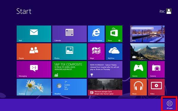 2. If you are using Microsoft Windows 8/10: Open your Start screen, right click anywhere on the