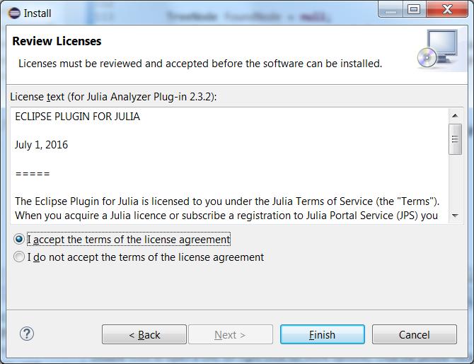 plugin. At the end of the installation, you will need to restart Eclipse.