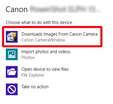 7B-4. Click [Downloads images from Canon