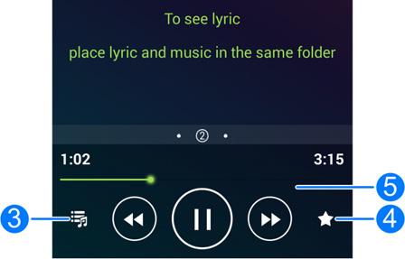 TIP: If the song is being played and you re in the playback screen, you can touch the Menu Key