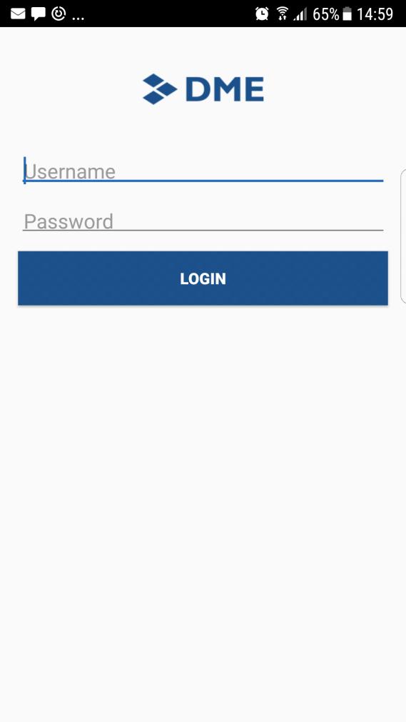 Getting started Log in screen 1. When starting Soliton Secure Container - DME, it will ask for your Username and Password.
