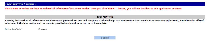Otherwise the online application will not be processed. 17.