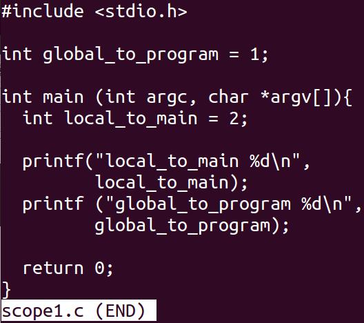 Scope example Global variable Can be