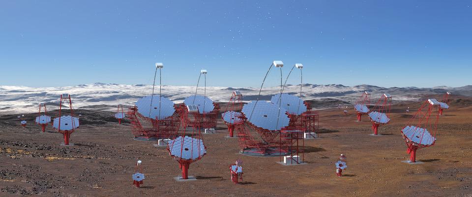 Cherenkov Telescope Array Observations of gamma rays in 2 GeV 3 TeV band Cherenkov light from electromagnetic shower produced by interaction of gamma rays with atmosphere Large collection area by