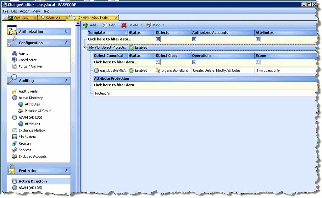 Quest ChangeAuditor ChangeAuditor provides proactive protection against unwanted changes to critical Active Directory objects, Group Policy objects, ADAM (AD LDS) objects, Exchange mailboxes, and