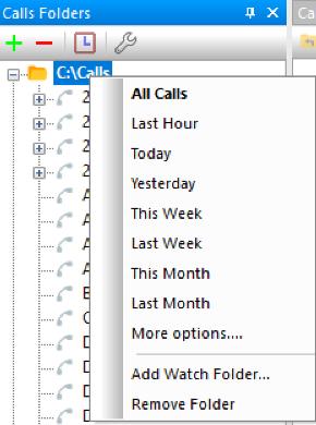 Compiling Calls and Basic Searching a) Compile Calls To compile a list of calls, right click on the folder that contains the calls to be reviewed, by user or group folder.