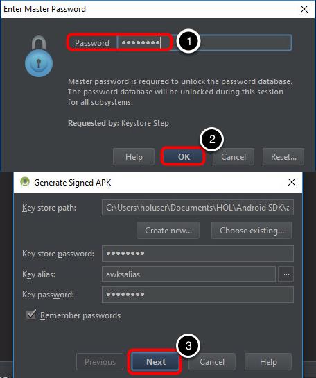Enter Master Password for keychain For this lab, keychain and keychain alias is already setup for you and is encrypted with a Master Password. When prompted, 1. Enter the password as "VMware1!". 2.