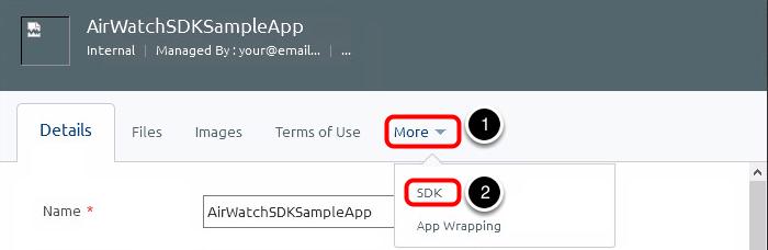 Select enhancement mode as SDK 1.