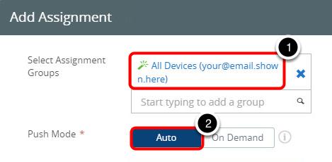 Select All Devices (your@email.shown.
