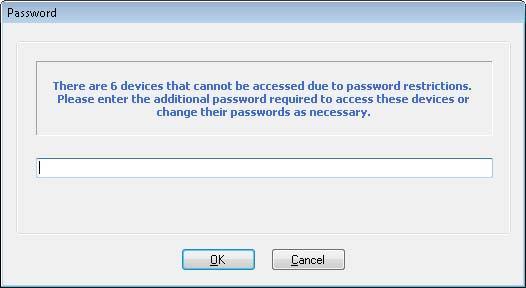 Figure 23: Secure Communications Failed Dialog Box You may receive a Secure Communications Failed Dialog Box that will list devices that the tool could not scan for using secured methods.