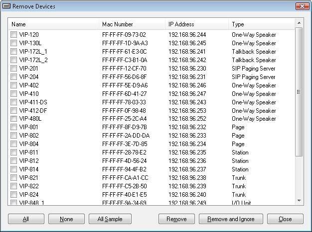 The devices will be added to the device tree view of the VIP- 102B tool, using default names and values.