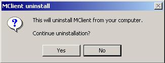 2. Uninstallation 1) Please find [M-Client Uninstallation]