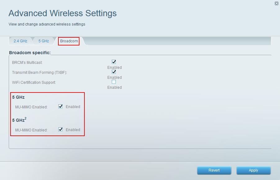 (Note: This Advanced Wireless Settings page is for testing purpose and it s not intended for end users. Please do not publish the link of this configuration page to the general public.