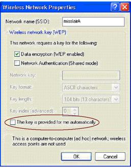 Appendix C PC And Server Configuration Instead, you must enter the WEP key manually, ensuring it matches the WEP key used on the access point.