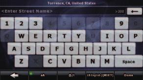 Starting Out About GPS Navigation Type Example Description How to use Virtual keyboard f Alphabetic and alphanumeric keyboards to enter text and numbers. Each key is a touch screen switch.