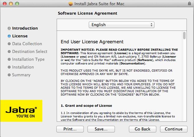 Read the license agreement carefully.