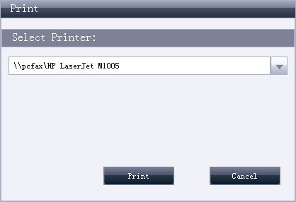 Appendix III EcPRINT Operating Guide 4 Click Print on the EcPRINT toolbar and the Print dialog displays. 5 Select a printer and click Print.