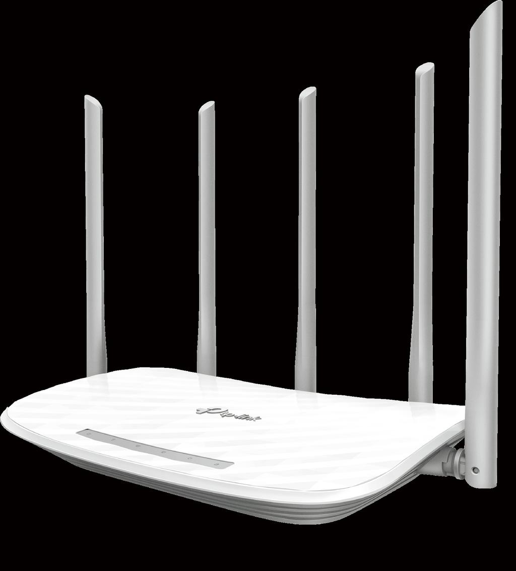 AC1350 Wireless Dual Band Router Five antennas for faster AC Wi-Fi and greater coverage 450Mbps +
