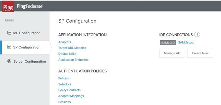 PingFederate Configuration Follow this process to configure PingFederate for use with SecureAuth IdP: 1.